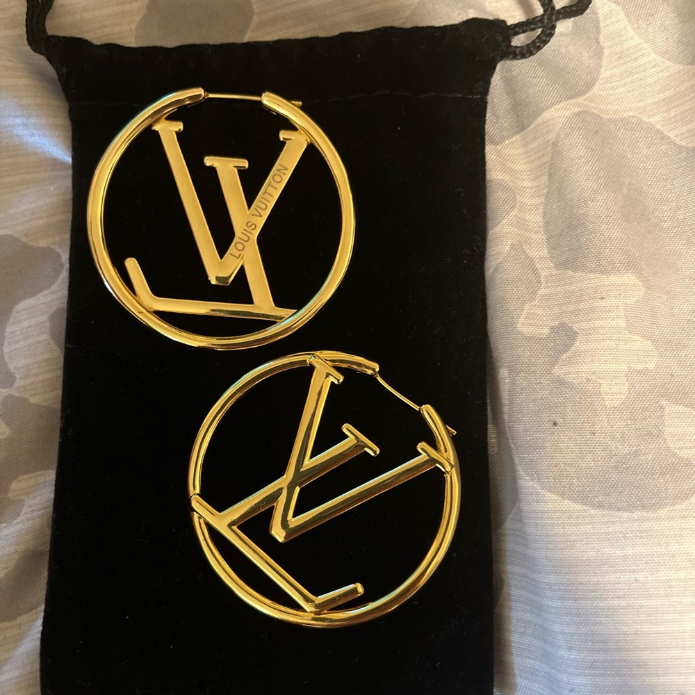 Louis Vuitton gold earrings